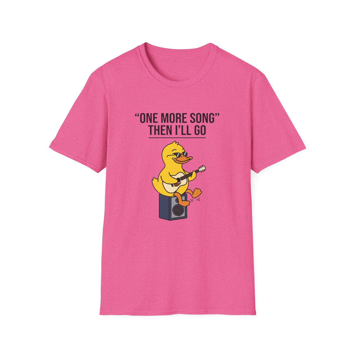 T-Shirt — “One More Song” Duck Playing Guitar Graphic Tee