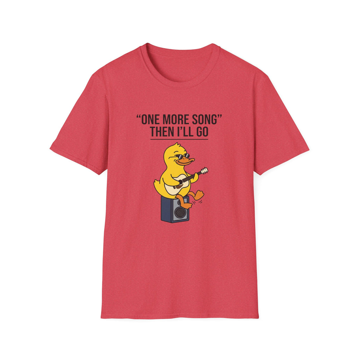 T-Shirt — “One More Song” Duck Playing Guitar Graphic Tee
