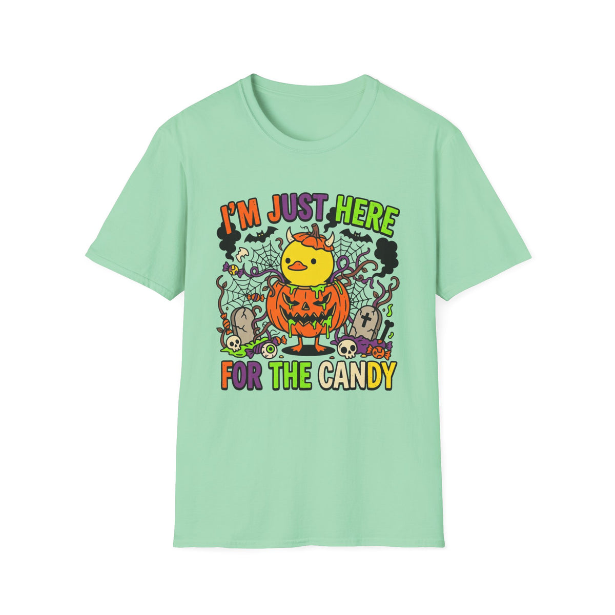 Halloween Chick 'I'm Just Here For The Candy' T-Shirt