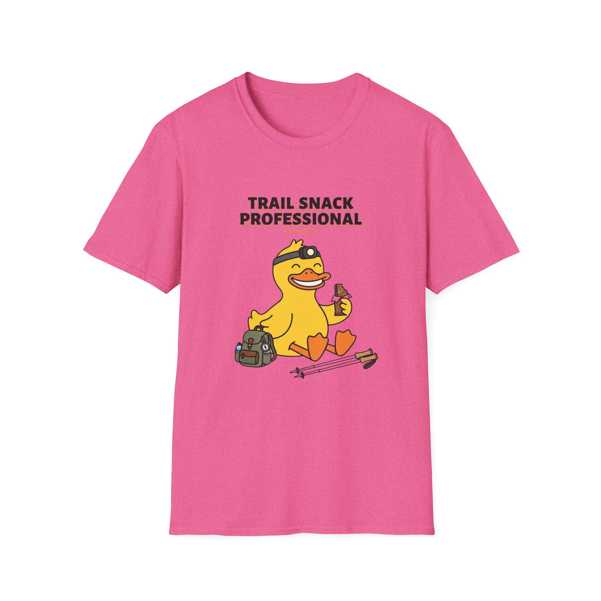Trail Snack Professional T-Shirt — Funny Hiking Duck Outdoor Tee