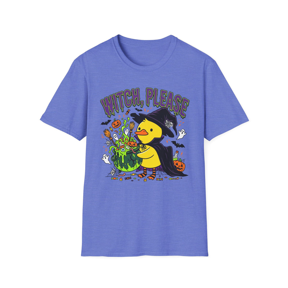 Witch, Please Duck Halloween T-Shirt — Cute Witch Duck Cauldron Tee