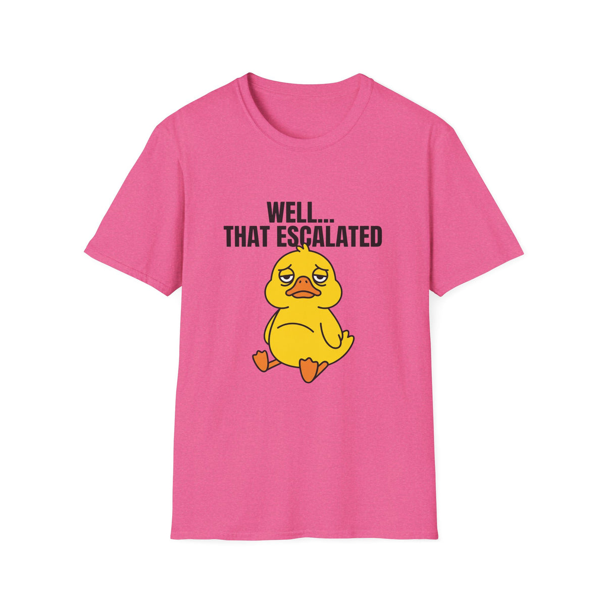 That Escalated Duck T-Shirt — Funny Sad Duck Graphic Tee