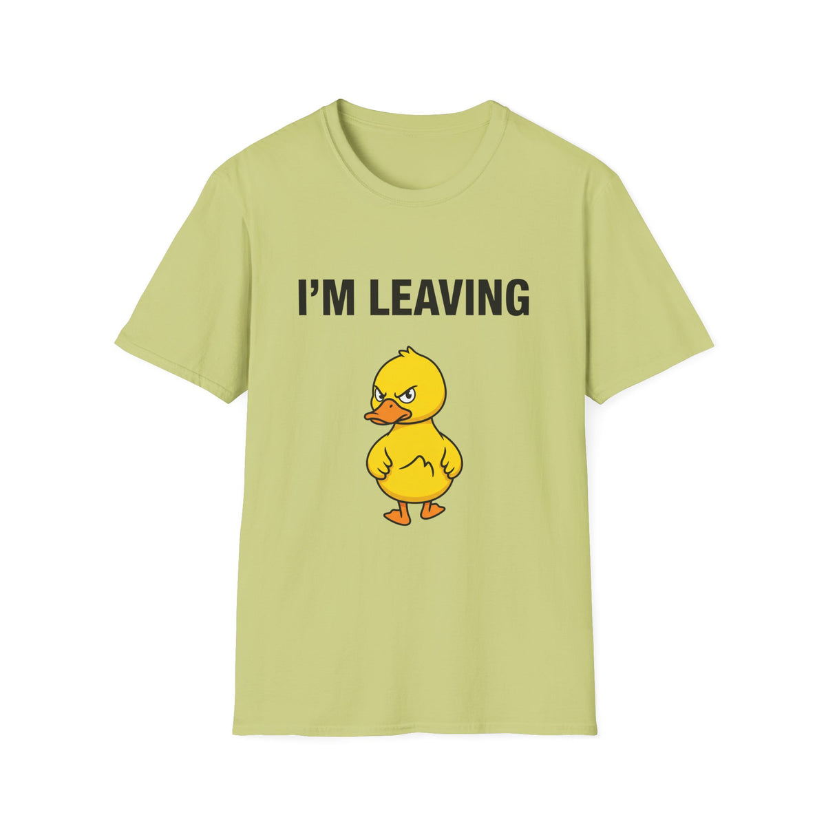 I’m Leaving T‑Shirt — Funny Angry Duck Graphic Tee