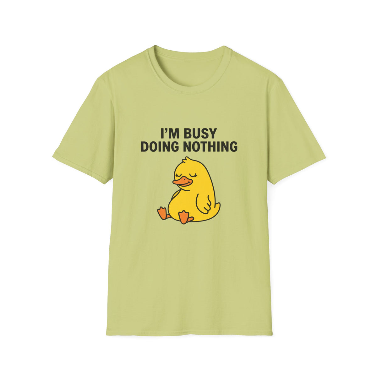 I'm Busy Doing Nothing Duck T-Shirt — Funny Lazy Graphic Tee for Relaxing & Lounging