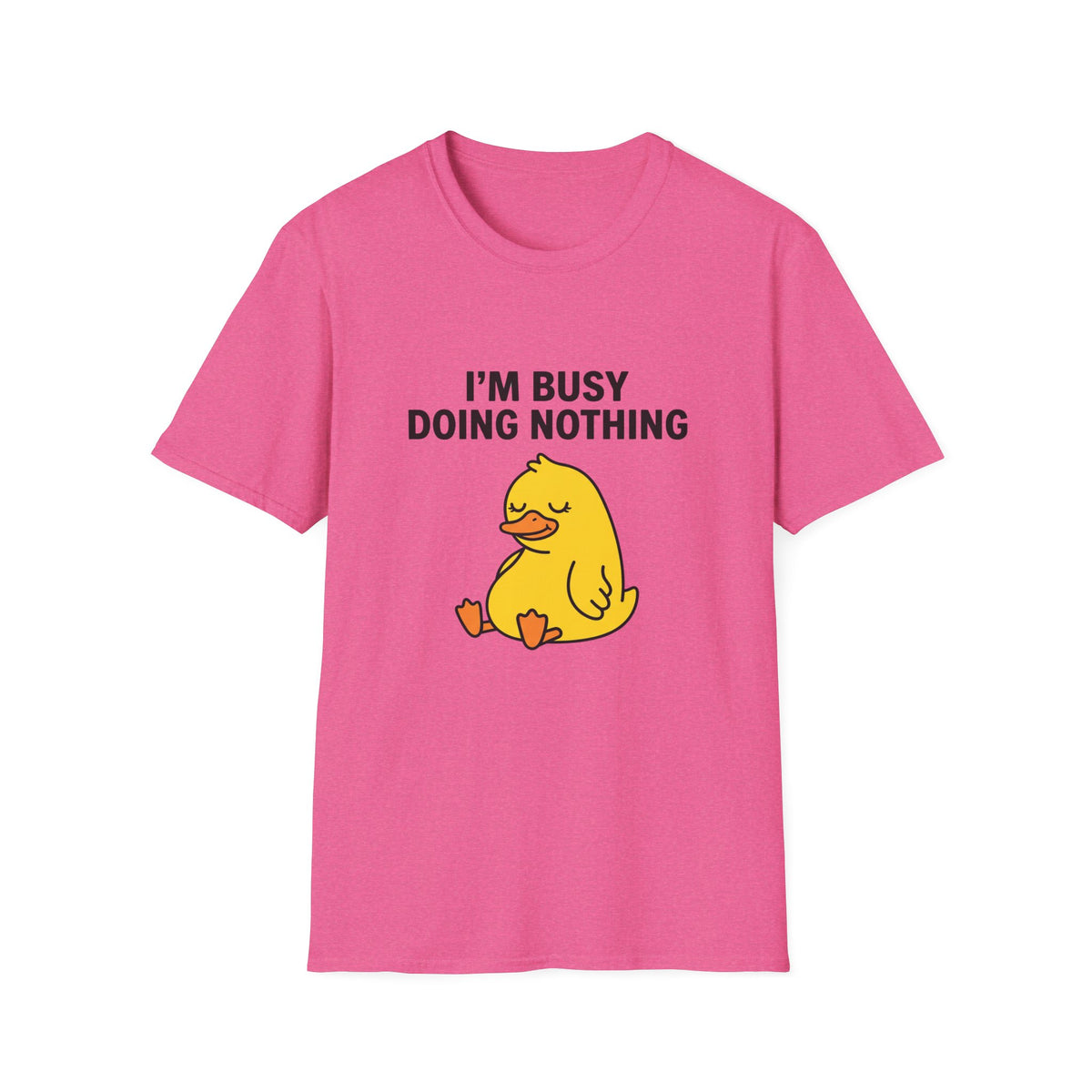 I'm Busy Doing Nothing Duck T-Shirt — Funny Lazy Graphic Tee for Relaxing & Lounging