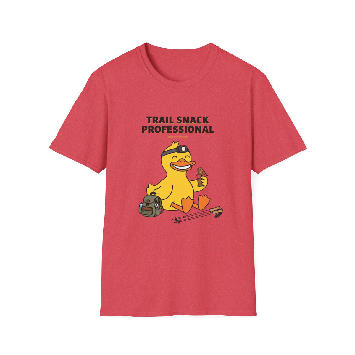 Trail Snack Professional T-Shirt — Funny Hiking Duck Outdoor Tee