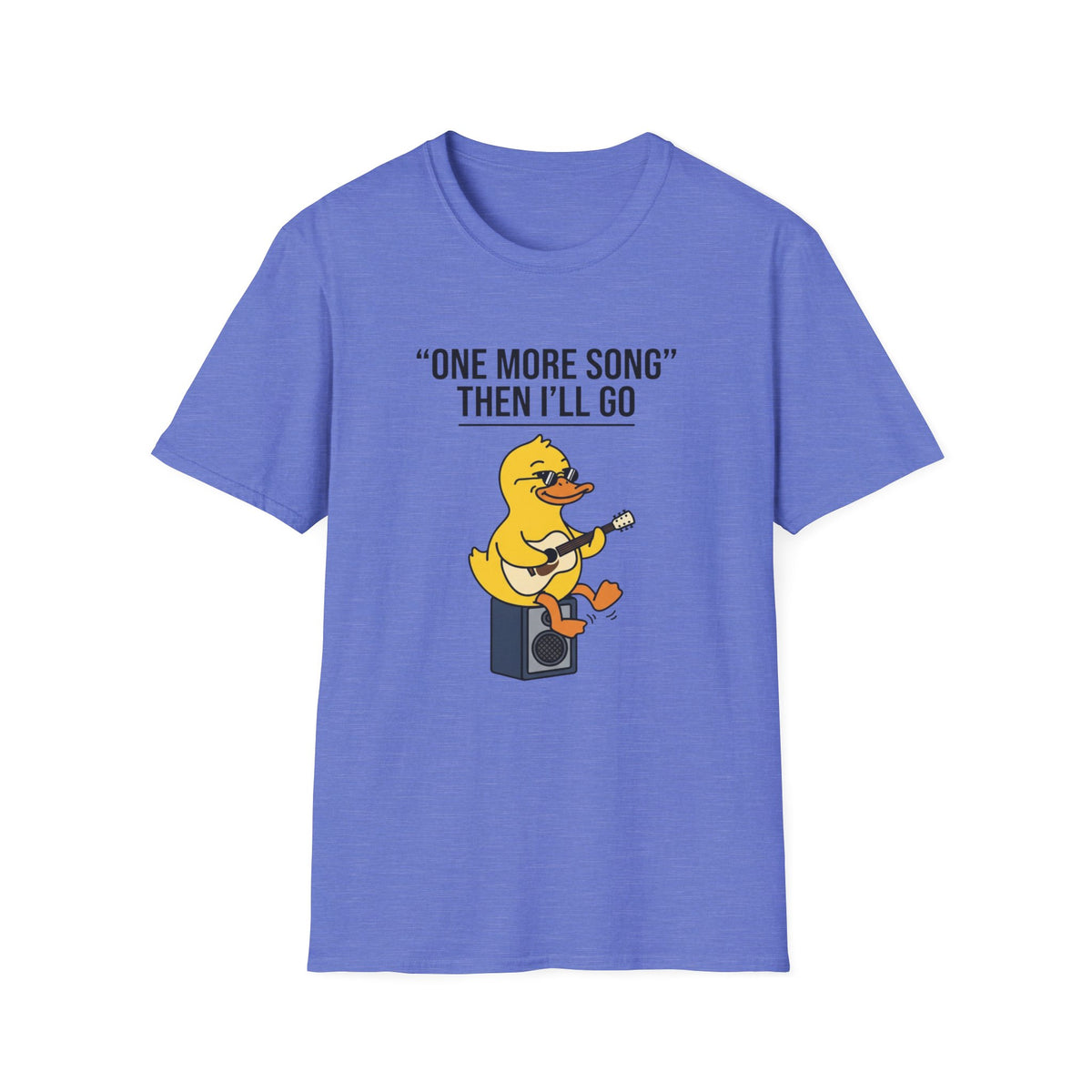 T-Shirt — “One More Song” Duck Playing Guitar Graphic Tee