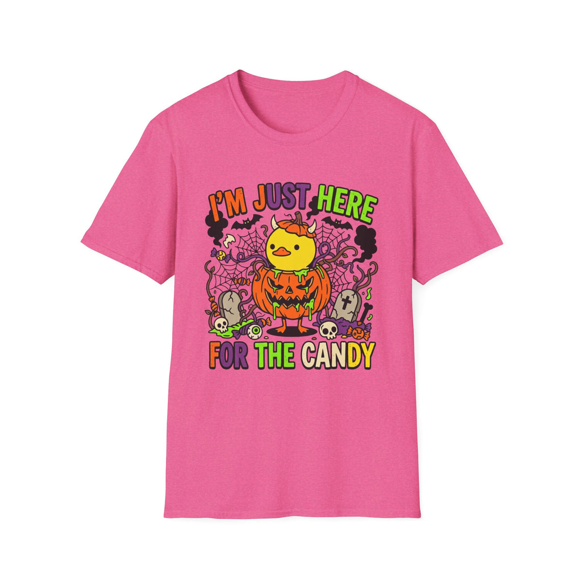 Halloween Chick 'I'm Just Here For The Candy' T-Shirt