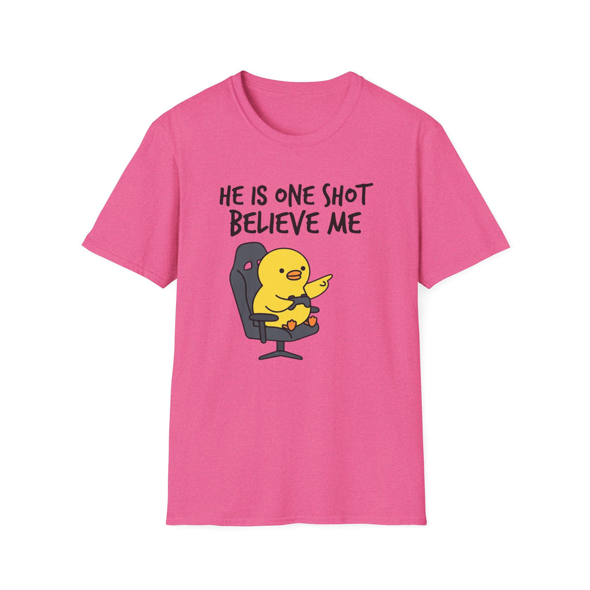 One Shot Believe Me Tee — Cute Yellow Chick Graphic T-Shirt