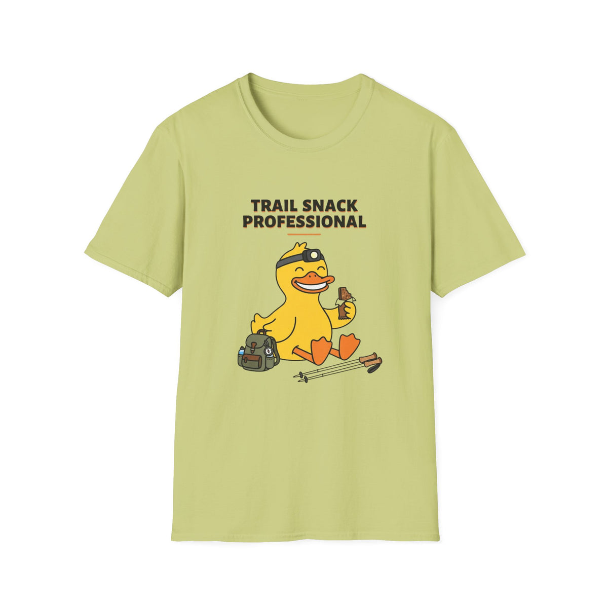 Trail Snack Professional T-Shirt — Funny Hiking Duck Outdoor Tee