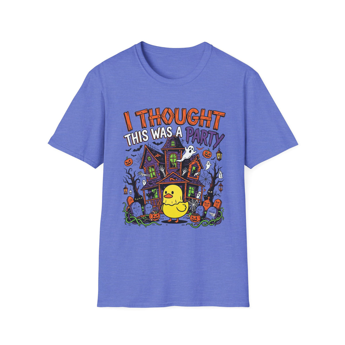 Halloween Duck T-Shirt — "I Thought This Was a Party" Cute Haunted House Tee