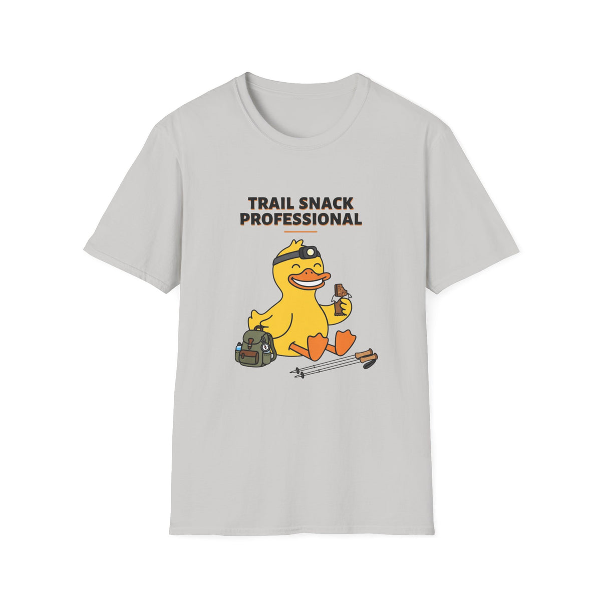 Trail Snack Professional T-Shirt — Funny Hiking Duck Outdoor Tee