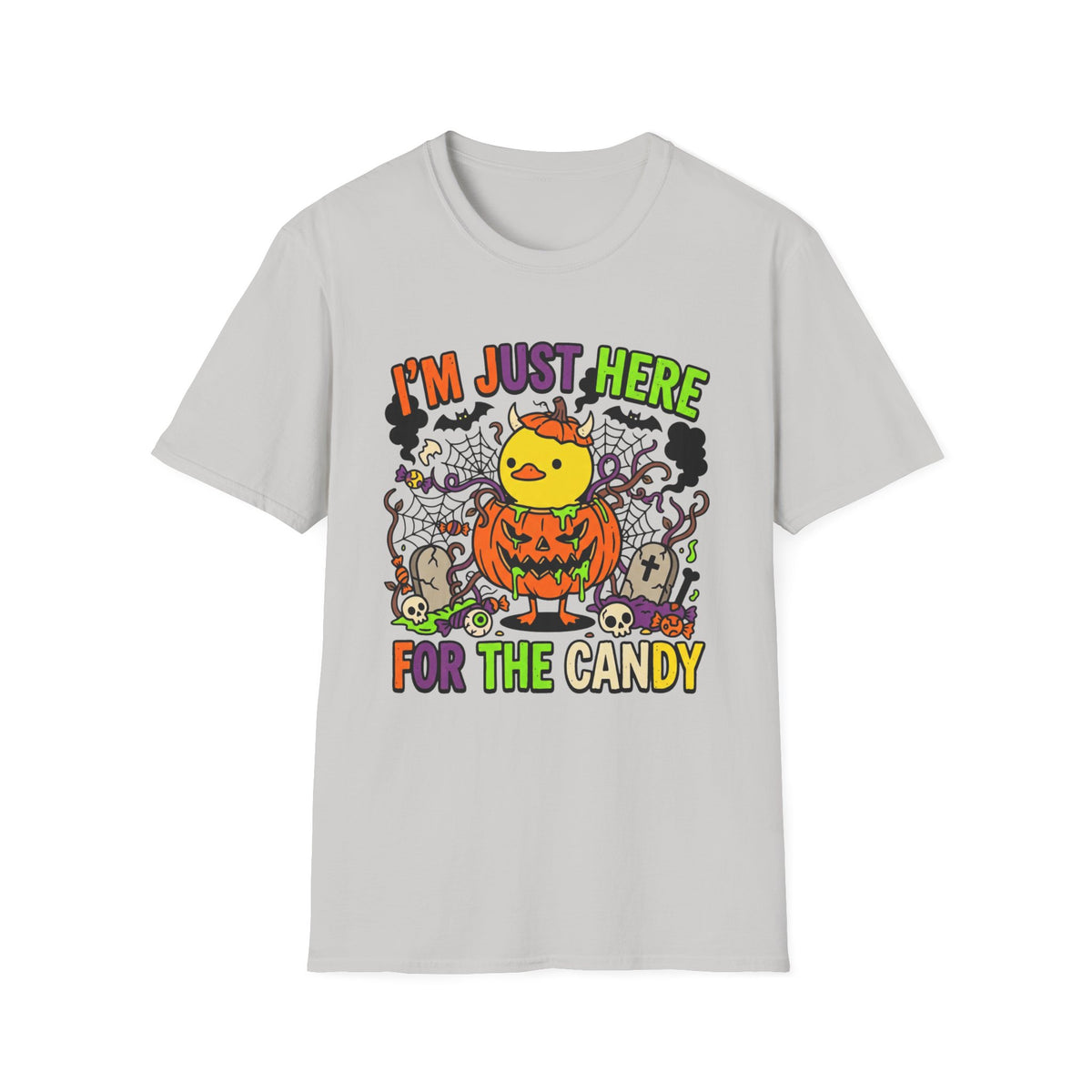 Halloween Chick 'I'm Just Here For The Candy' T-Shirt