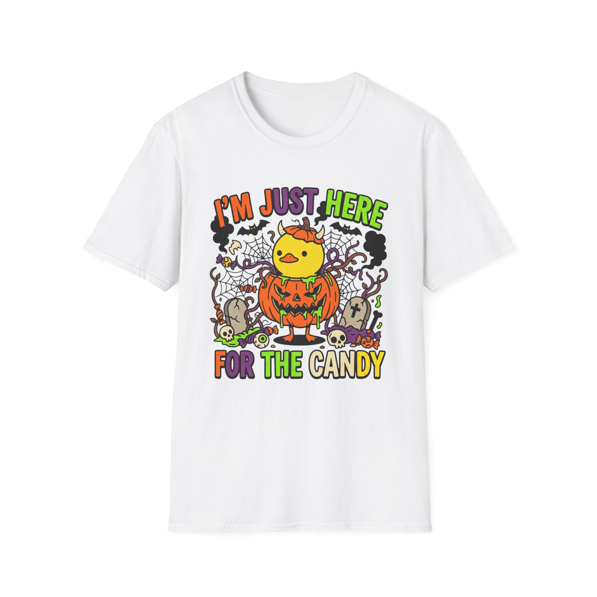 Halloween Chick 'I'm Just Here For The Candy' T-Shirt